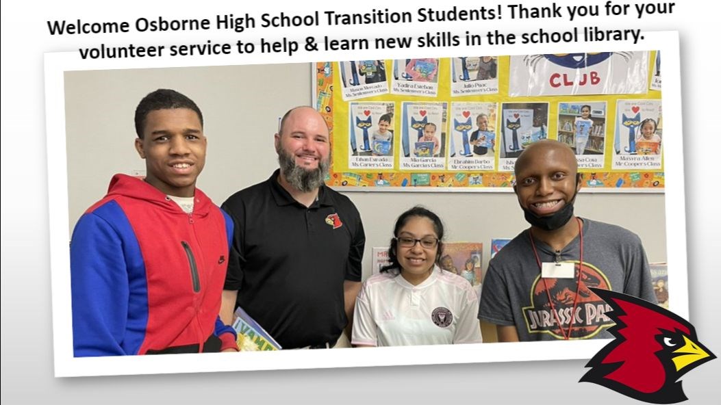 Osborne HS Transition Student Library Volunteers